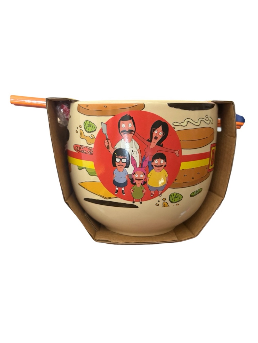Bob's Burgers Ramen Bowl with Chopsticks